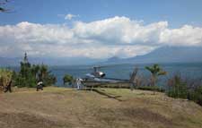 Helicopter landing at Pasajcap